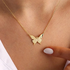 Butterfly Initial Necklace