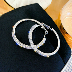 925 Silver Plated Jewelry Gorgeous Hoop Earrings Women