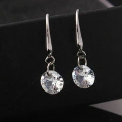Silver Plated Drop Earrings Fashion Cubic Zirconia